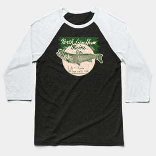 Vintage Maine Fishing Camp Baseball T-Shirt